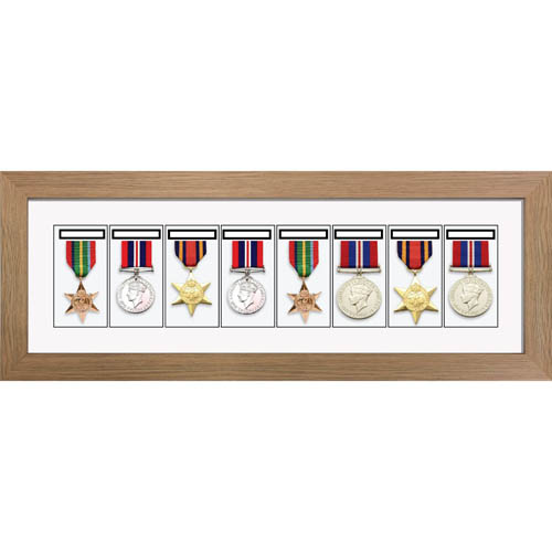 Medal Frame 3D Box Display Frame for 8x World War Military Single or Group Medals